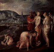 Pietro, Nicolo di Die Rettung Moses aus dem Wasser oil painting on canvas